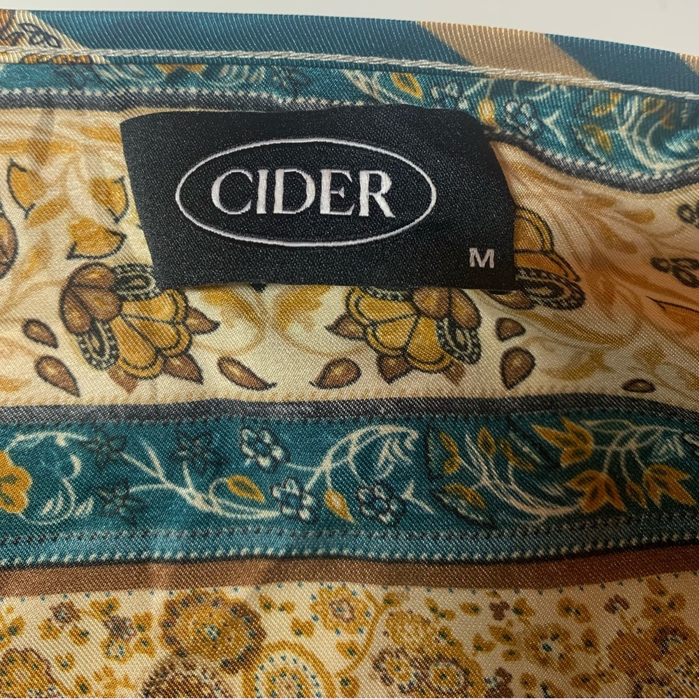 Cider Teal and Gold Patterned Wrap Blouse - Picture 7 of 11